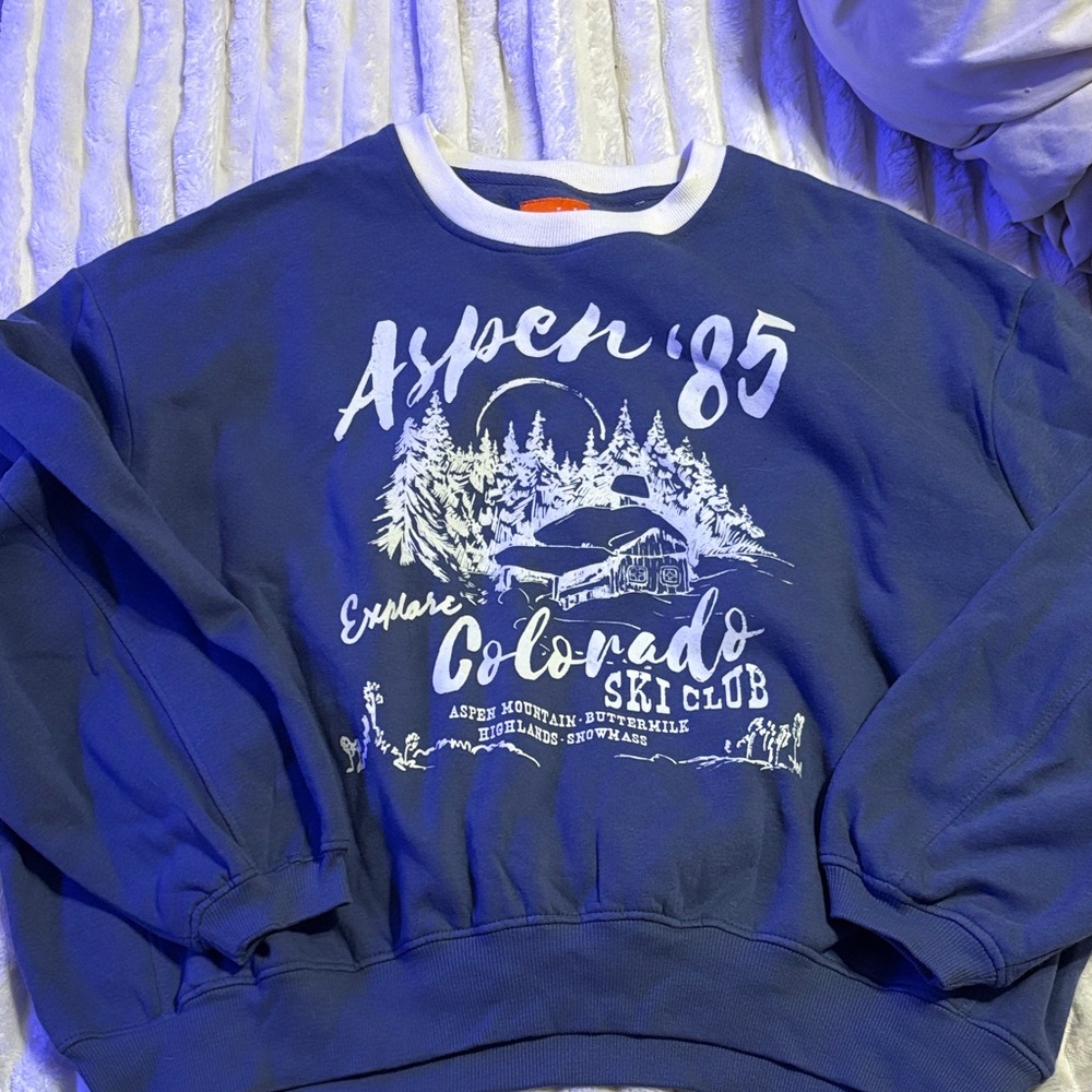 Vintage Aspen 85 Blue Sweater